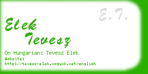 elek tevesz business card